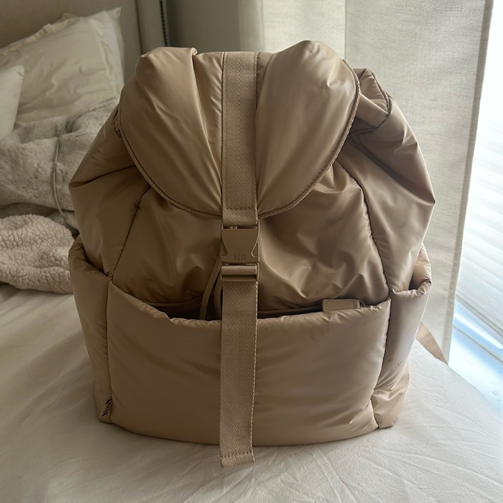 BEIS weekender backpack - beige